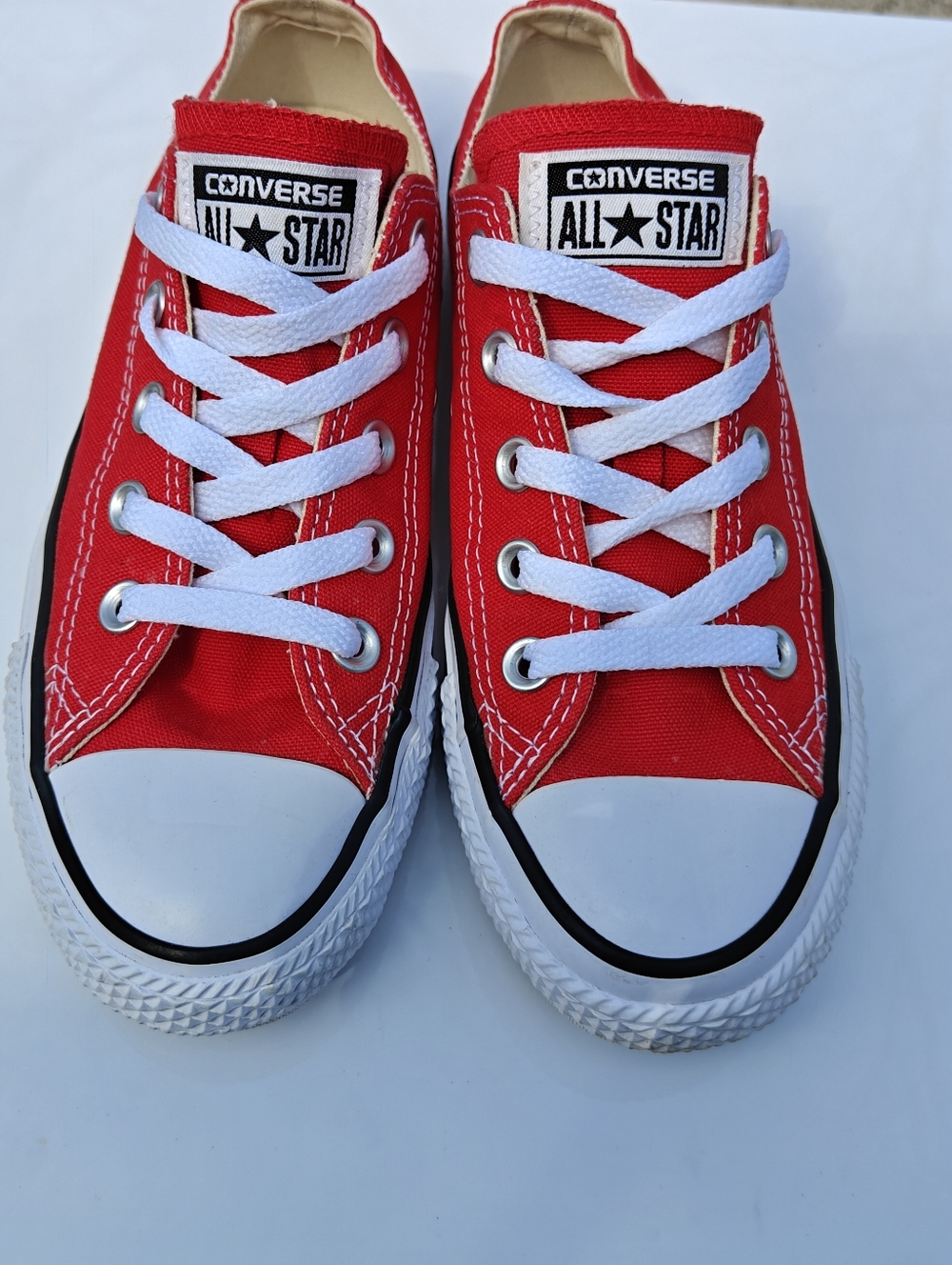 RED CONVERSE SNEAKERS